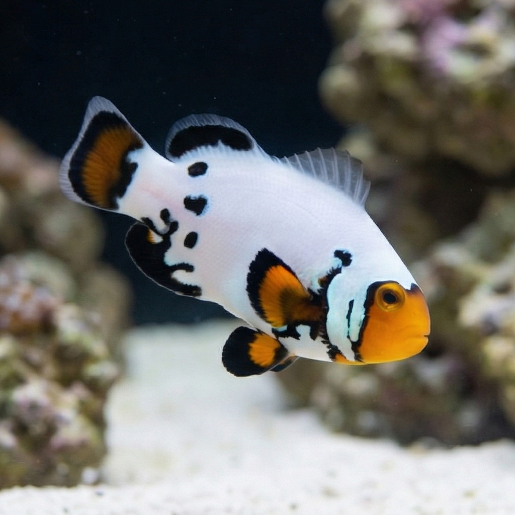 Black Ice Snowflake Ocellaris Clownfish: Captive Bred