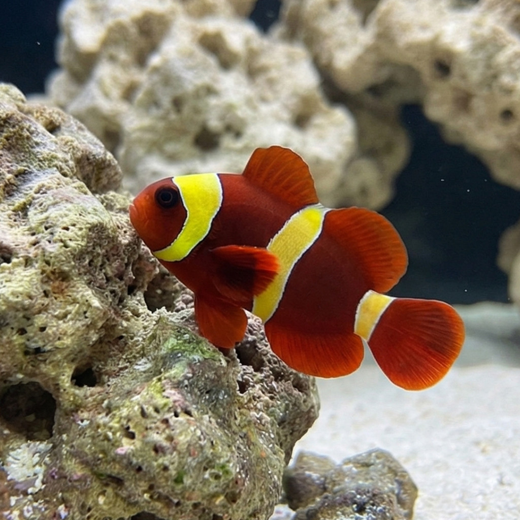 Gold Stripe Maroon Clownfish: Captive Bred - Image 5
