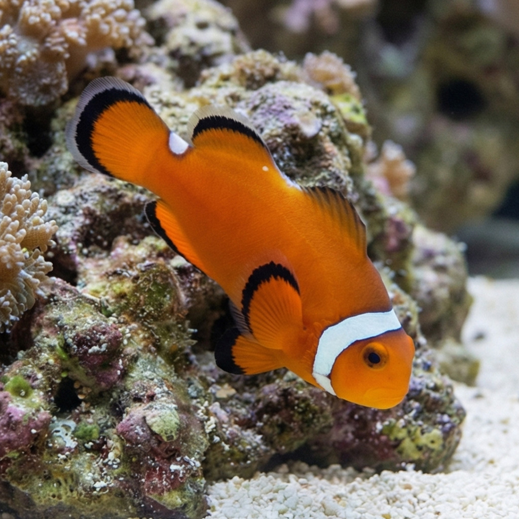 Longfin Black Misbar Ocellaris Clownfish: Captive Bred - Image 3