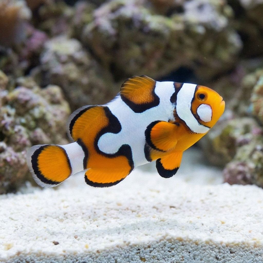 Black Picasso Percula Clownfish: Captive Bred P3 Grade - Image 3