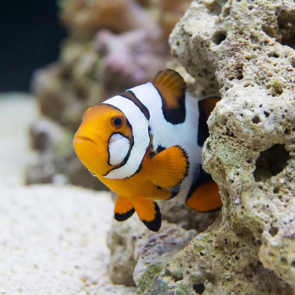 Black Picasso Percula Clownfish: Captive Bred P3 Grade - Image 4