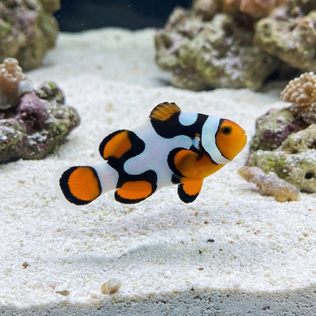 Black Picasso Percula Clownfish: Captive Bred P2 Grade - Image 3