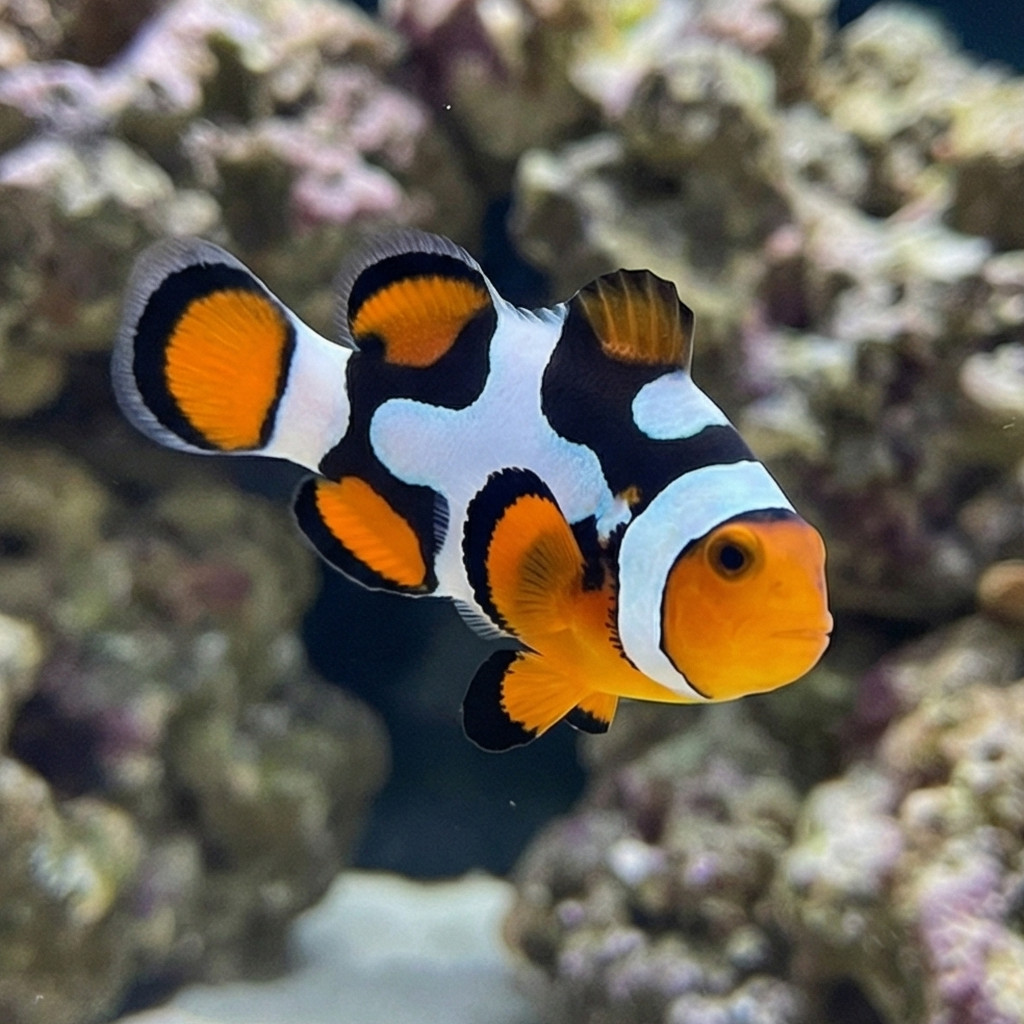 Black Picasso Percula Clownfish: Captive Bred P2 Grade - Image 4