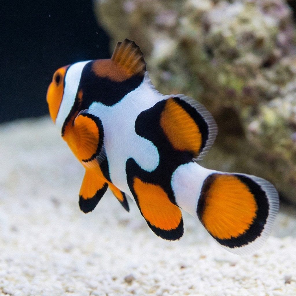 Black Picasso Percula Clownfish: Captive Bred P2 Grade - Image 5