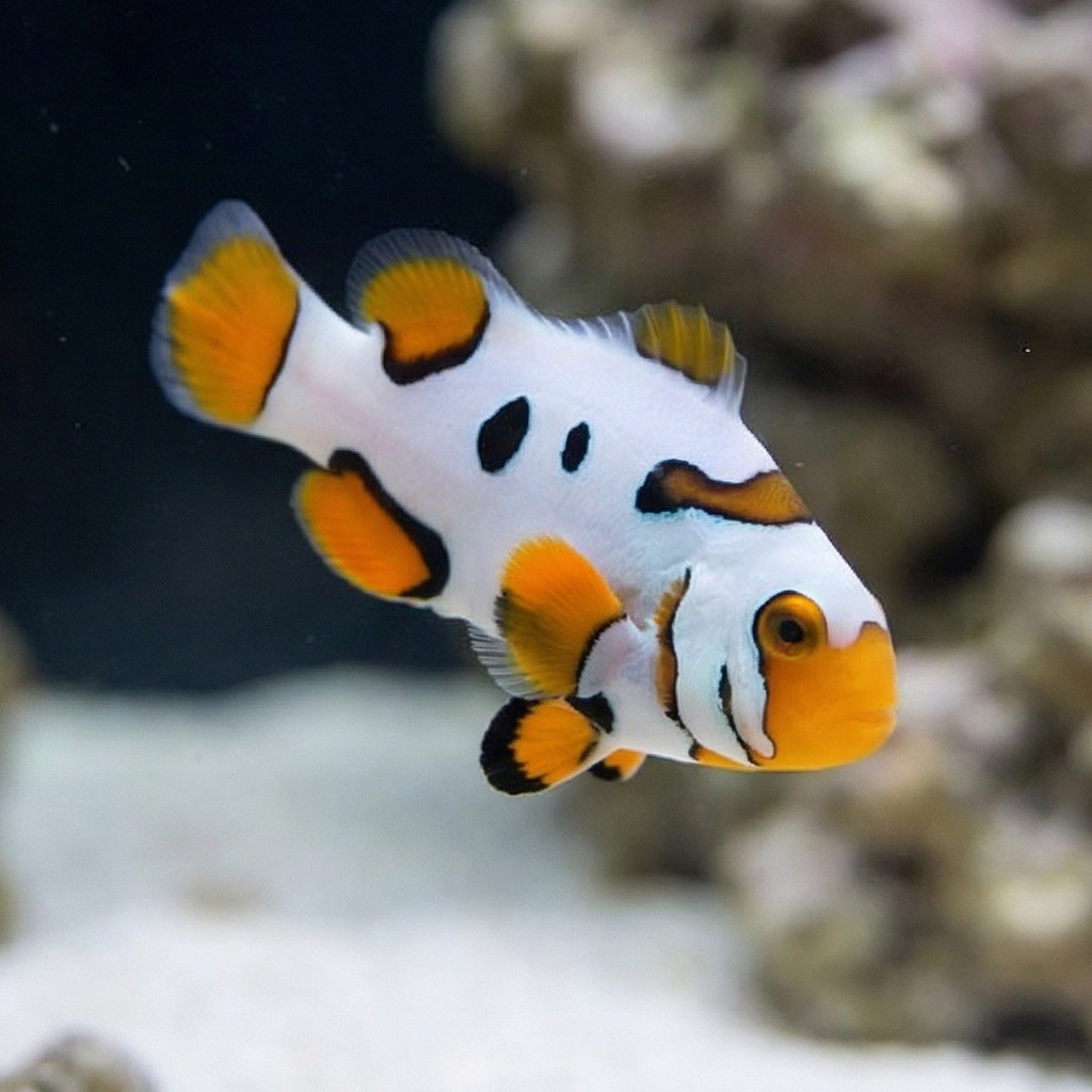 Picasso Percula Clownfish: Captive Bred Grade A1