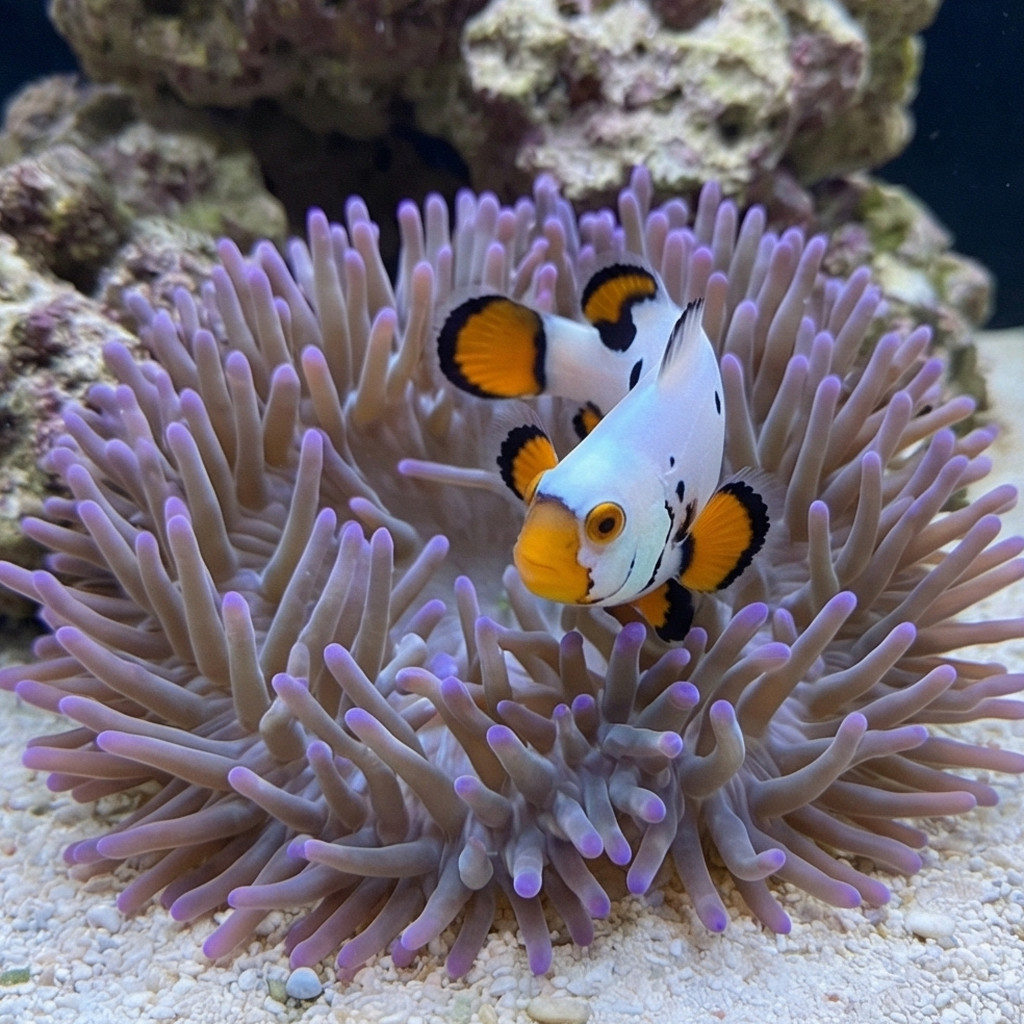 Premium Black Helmet Picasso Percula Clownfish: Captive Bred - Image 4
