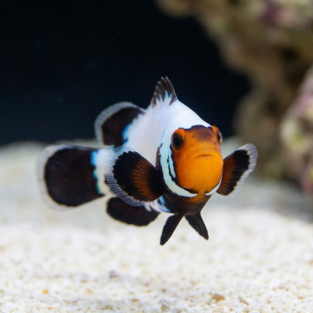 Black Phanton Snowflake Ocellaris Clownfish: Captive Bred - Image 4